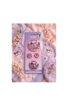 Kuromi & Hello Kitty Lisanslı 4'lü Rozet Set Çok Renkli 12024242 Kuromi & Hello Kitty Lisanslı 4'lü Rozet Set Çok Renkli 12024242