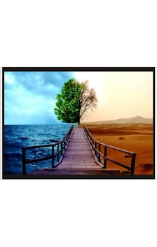 70X100Cm İki Mevsim Bir Çöl Ve Deniz Manzaralı Poster Tablo Pano 70X100Cm İki Mevsim Bir Çöl Ve Deniz Manzaralı Poster Tablo Pano