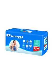 Dermaped Yetişkin Süper Emici Bel Bantlı Hasta Bezi L 30'Lu Dermaped Yetişkin Süper Emici Bel Bantlı Hasta Bezi L 30'Lu