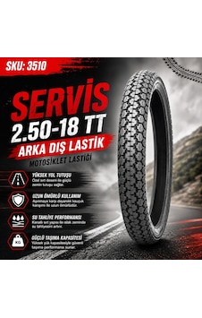 Servis 2.50-18 Tt İç Lastik Gerektirir Long Life Arka Dış Motosiklet Lastiği Servis 2.50-18 Tt İç Lastik Gerektirir Long Life Arka Dış Motosiklet Lastiği
