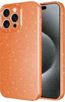 Apple Uyumlu iPhone 15 Pro Max Kılıf Kamera Korumalı Simli Parıltılı Lüks Silikon