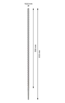 K-delici Ucu 12x610 Mm, Dayanıklı Ve Uzun Süreli Kullanım