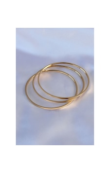 316l Çelik Gold Renk 3'lü Ajda Model Kadın 60 Mm Bilezik