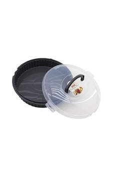 Qlux L-00653-2 Vista Yuvarlak Pasta Ve Börek Kabı Fanus - Antrasit Gri Kap, Şeffaf Kilitli Taşıma Kulplu Kapak Qlux L-00653-2 Vista Yuvarlak Pasta Ve Börek Kabı Fanus - Antrasit Gri Kap, Şeffaf Kilitli Taşıma Kulplu Kapak