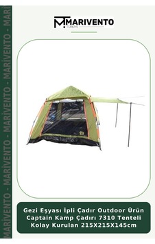 Gezi Eşyası İpli Çadır Outdoor Ürün Captain Kamp Çadırı 7310 Tenteli Kolay Kurulan 215x215x145cm Standart Gezi Eşyası İpli Çadır Outdoor Ürün Captain Kamp Çadırı 7310 Tenteli Kolay Kurulan 215x215x145cm Standart