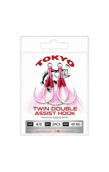 Tokyo Tackle Twin Double Assist Hook 2'li Asist Kanca No:4/0 Tokyo Tackle Twin Double Assist Hook 2'li Asist Kanca No:4/0