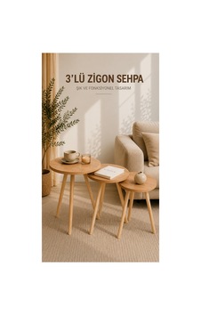 Zigon Sehpa Atlantik Çam 3'lü Ahşap Ayaklı Yuvarlak Modern Yan Sehpa Seti Atlantik Çam Atlantik Çam Zigon Sehpa Atlantik Çam 3'lü Ahşap Ayaklı Yuvarlak Modern Yan Sehpa Seti Atlantik Çam Atlantik Çam
