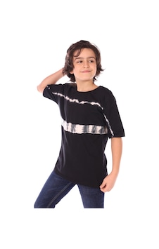 Toontoy Kids Toontoy Erkek Çocuk Batik Desenli Tişört Siyah Toontoy Kids Toontoy Erkek Çocuk Batik Desenli Tişört Siyah