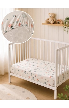 Aras Bebe Müslin Lastikli Bebek Çarşafı 60x120 CM - Çiçek Aras Bebe Müslin Lastikli Bebek Çarşafı 60x120 CM - Çiçek