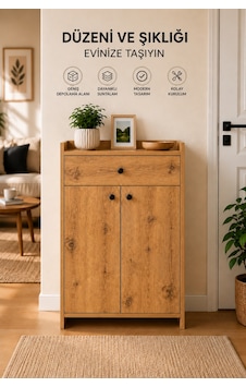 Elegans Çok Amaçlı Ayakkabılık Dolabı Çekmeceli 3 Raflı Atlantik Çam 90x60x35 Cm Atlantik Çam Atlantik Çam Elegans Çok Amaçlı Ayakkabılık Dolabı Çekmeceli 3 Raflı Atlantik Çam 90x60x35 Cm Atlantik Çam Atlantik Çam