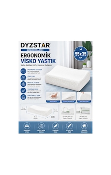Dyzstar Ergonomik Visko Boyun Yastığı 55x35 Cm Nefes Alabilen Kılıflı Konforlu Uyku Yastığı Beyaz Beyaz Dyzstar Ergonomik Visko Boyun Yastığı 55x35 Cm Nefes Alabilen Kılıflı Konforlu Uyku Yastığı Beyaz Beyaz