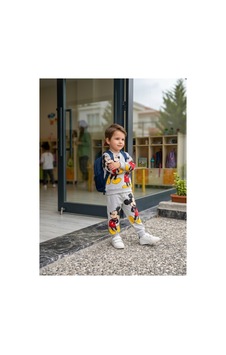 Omeca Concept Mickey Mouse Baskılı Gri Erkek Çocuk 2 Li Eşofman Takımı Omeca Concept Mickey Mouse Baskılı Gri Erkek Çocuk 2 Li Eşofman Takımı