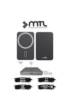 5000 Mah 15w + 20w Metal Ultra İnce Led Göstergeli 35w Turbo Şarj Magsafe Powerbank Mt4620 Gri 5000 Mah 15w + 20w Metal Ultra İnce Led Göstergeli 35w Turbo Şarj Magsafe Powerbank Mt4620 Gri