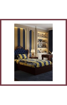 Storeşahin Lastikli Çarşaf Ve 1 Yastık Kılıfı - Sarı Lacivert - Taraftar - Tek Kişilik Shn0720