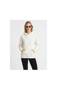 Mespu Kapüşonlu 3 İplik Kadın Sweatshirt Ekru Mespu Kapüşonlu 3 İplik Kadın Sweatshirt Ekru