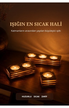 3'lü Doğal Ahşap Mumluk Dekoratif Şamdan Özel Tasarım El Yapımı Kahverengi Kahverengi 3'lü Doğal Ahşap Mumluk Dekoratif Şamdan Özel Tasarım El Yapımı Kahverengi Kahverengi
