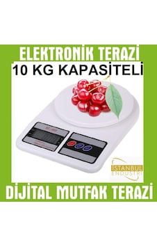 Dijital Mutfak Terazisi Tartısı 10 Kg Hassas Lcd Ekranlı Kantar
