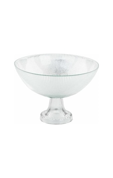 Sigma Ayaklı Sunumluk Oval Cam Sade 22 Cm Sensu Sgm12091 Beyaz