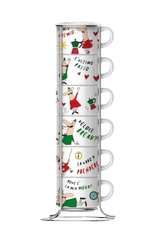 Bialetti Set 6'lı Stackable Espresso Fincan Seti Renkli Bialetti Set 6'lı Stackable Espresso Fincan Seti Renkli