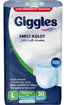 Giggles Külotlu Yetişkin Hasta Bezi Büyük Boy L Beden 30 Lu