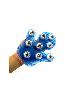Masaj Eldiveni 9 Bilyeli Massage Glove Mavi