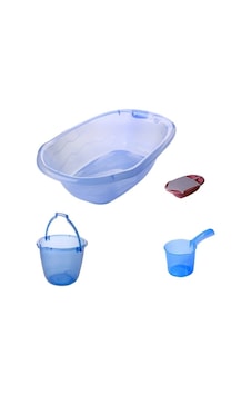 Ships Baby Bebek Banyo Küvet Seti Şeffaf Mavi