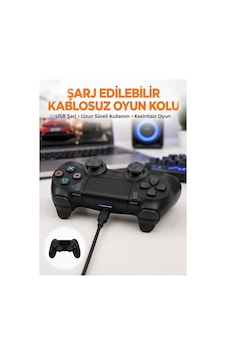 Ps4 Uyumlu Kablosuz Oyun Kolu Titreşimli, Şarjlı Ve Ergonomik Yeni Nesil Çok Renkli Ps4 Uyumlu Kablosuz Oyun Kolu Titreşimli, Şarjlı Ve Ergonomik Yeni Nesil Çok Renkli