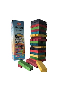 Jenga Denge Oyunu Renkli 54 Parça Jenga Denge Oyunu Renkli 54 Parça