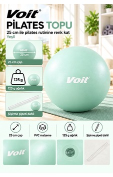 25 cm Mini Pilates Topu Yoga Fitness Egzersiz ve Denge Topu Şişirme Pipeti Dahil Turkuaz 25 cm Mini Pilates Topu Yoga Fitness Egzersiz ve Denge Topu Şişirme Pipeti Dahil Turkuaz