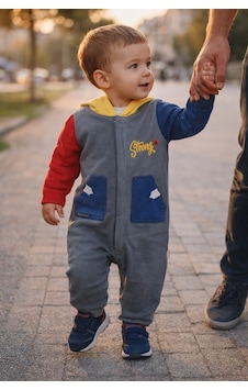 Babyhola Erkek Bebek Çocuk Tulum Şardonlu Kalın Kapşonlu Ve Cepli 12644 Füme Babyhola Erkek Bebek Çocuk Tulum Şardonlu Kalın Kapşonlu Ve Cepli 12644 Füme