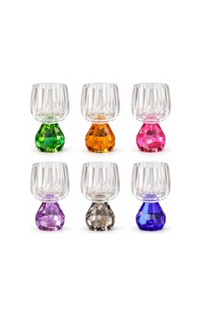 Toygar Renkli Kristal Ayaklı Kahve Yanı Su Bardağı 150 Cc 6'lı Set Çok Renkli Toygar Renkli Kristal Ayaklı Kahve Yanı Su Bardağı 150 Cc 6'lı Set Çok Renkli