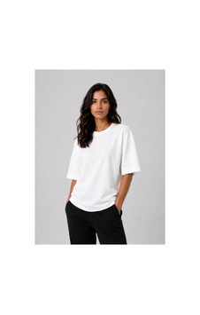 Parshey Oversize Premium Tişört 20/1 Kalın Kumaş, Unisex Street Fit Beyaz