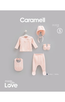 Caramell Very Nice 5'li Hastane Çıkışı Zıbın Seti Pembe renkli Caramell Very Nice 5'li Hastane Çıkışı Zıbın Seti Pembe renkli