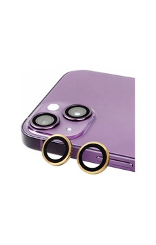 iPhone Uyumlu 15 Plus Raze Metal Kamera Lens - Sarı