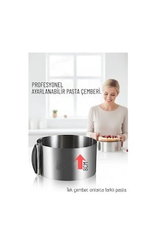 Mey Najmaddin Ayarlanabilir Pasta Çemberi Paslanmaz Çelik Kek Kalıbı 16-30 Cm - Profesyonel Pasta Kalıbı 722561 Na Renkli Mey Najmaddin Ayarlanabilir Pasta Çemberi Paslanmaz Çelik Kek Kalıbı 16-30 Cm - Profesyonel Pasta Kalıbı 722561 Na Renkli