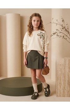 Zekids Kız Çocuk Ekru Çiçek Baskılı Bisiklet Yaka Tasarım Sweatshirt-17444 KREM Zekids Kız Çocuk Ekru Çiçek Baskılı Bisiklet Yaka Tasarım Sweatshirt-17444 KREM