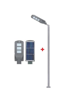 Solar Aydınlatma Lambası 90w + 3m. Lamba Direği Solar Aydınlatma Lambası 90w + 3m. Lamba Direği