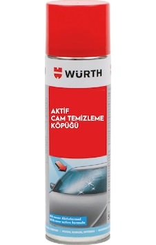 Würth Aktif Cam Temizleme Köpüğü Spreyi 500 ML Würth Aktif Cam Temizleme Köpüğü Spreyi 500 ML