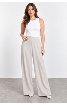 Bihan Store Kadın Rahat Kesim Beli Lastikli Bol Paça Pantolon Y26-1603 - Bej Bihan Store Kadın Rahat Kesim Beli Lastikli Bol Paça Pantolon Y26-1603 - Bej