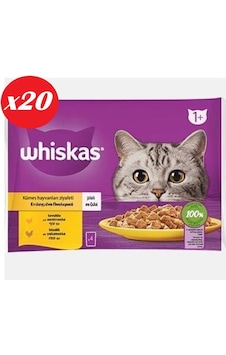 Whiskas Tavuklu Ve Hindili Yet. Kedi Maması 4x85gr Set 20'li