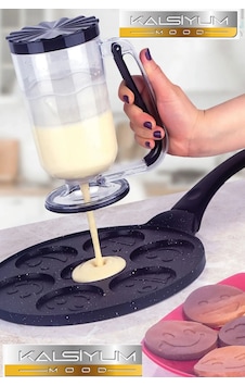 Pratik Hamur Porsiyonlayıcı 1 Lt Pancake Ölçekli Krema Hamur Pudi Pratik Hamur Porsiyonlayıcı 1 Lt Pancake Ölçekli Krema Hamur Pudi