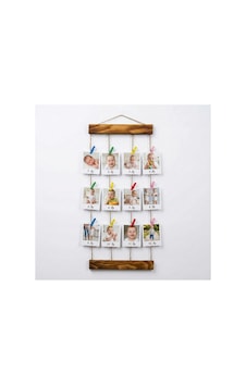 Kişiye Özel 12 Fotoğraf Baskılı Ahşap İpli Mandallı Duvar Panosu 25x57 Cm - 1 Yaş & Sevgili & Arka Kişiye Özel 12 Fotoğraf Baskılı Ahşap İpli Mandallı Duvar Panosu 25x57 Cm - 1 Yaş & Sevgili & Arka