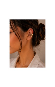 Elot Gold Taşlı Kıkırdak Küpe - Delik Gerektirmez Elot Gold Taşlı Kıkırdak Küpe - Delik Gerektirmez