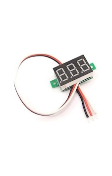Mini Dijital Voltmetre - Dc 0-100v Kırmızı Led Ekran