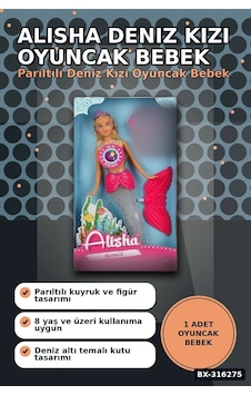Alisha Deniz Kızı Oyuncak Bebek 29 Cm Renkli Figür Tekli Set Bx-316275 Alisha Deniz Kızı Oyuncak Bebek 29 Cm Renkli Figür Tekli Set Bx-316275