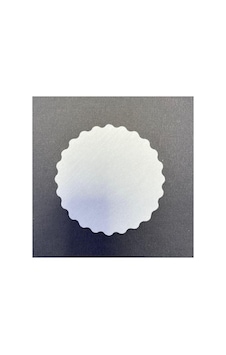 500 Adet Tek Kullanımlık Beyaz Desenli Kağıt Bardak Altlığı 80 Mm Diğer