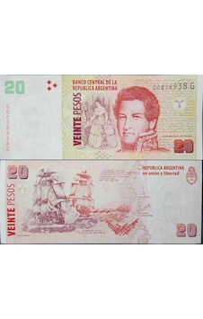 Arjantin 20 Peso 2013 Çil Kondisyon. Arjantin 20 Peso 2013 Çil Kondisyon.