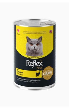 Reflex Plus Sos İçinde Et Parçacıklı Tavuklu Yetişkin Kedi Maması 400 G