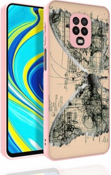 Xiaomi Redmi Note 9 Pro Kılıf Desenli Kamera Korumalı Parlak Zore Nora Kapak NO4