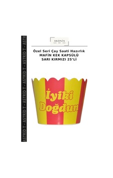 Özel Seri Çay Saati Hazırlık Mafin Kek Kapsülü Sarı Kırmızı 25 Li Kırmızı - Sarı Özel Seri Çay Saati Hazırlık Mafin Kek Kapsülü Sarı Kırmızı 25 Li Kırmızı - Sarı